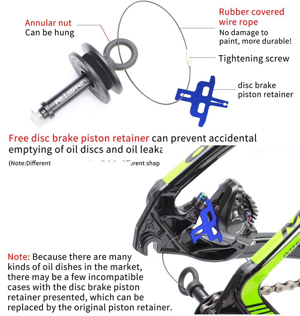 RISK-certidor de cadena de bicicleta multifunción, herramienta de limpieza con esponja para engrasador de cadena, soporte para rueda de bicicleta, Protector de palanca de liberación rápida