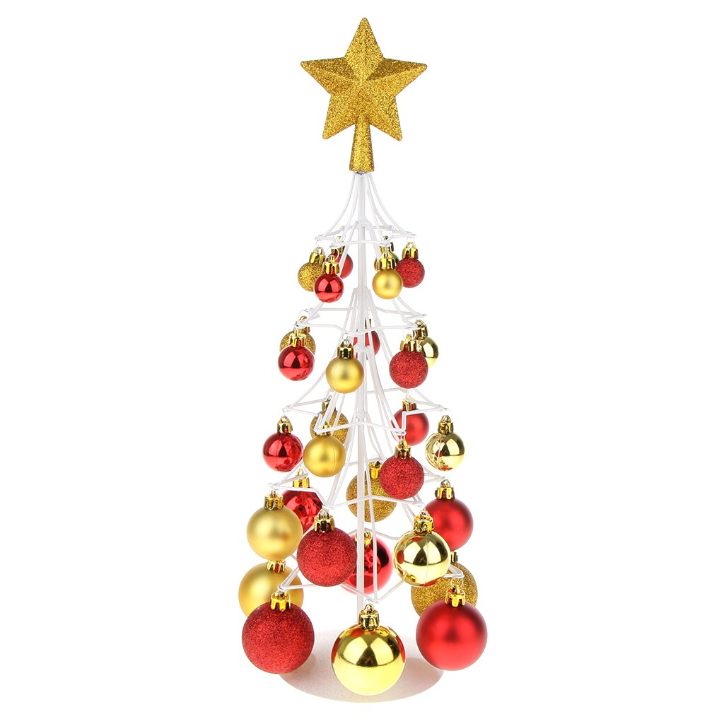 Mini Christmas Bauble Tree Ball Xmas Home Table Centerpiece Decor