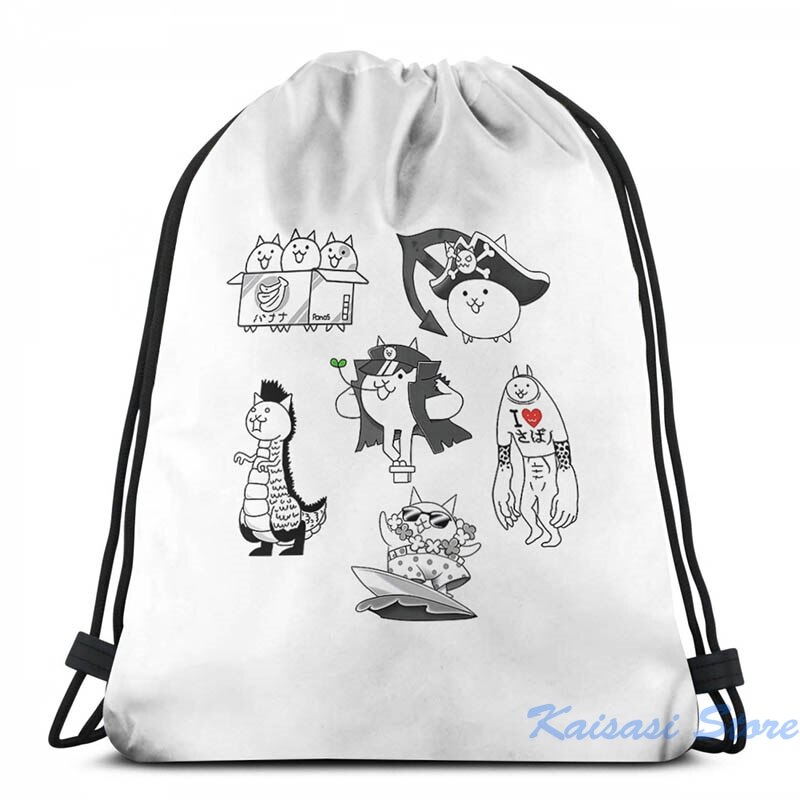 Funny Graphic print Battle Cats USB Charge Backpack men School bags Women bag Travel laptop bag: Drawstring Bag