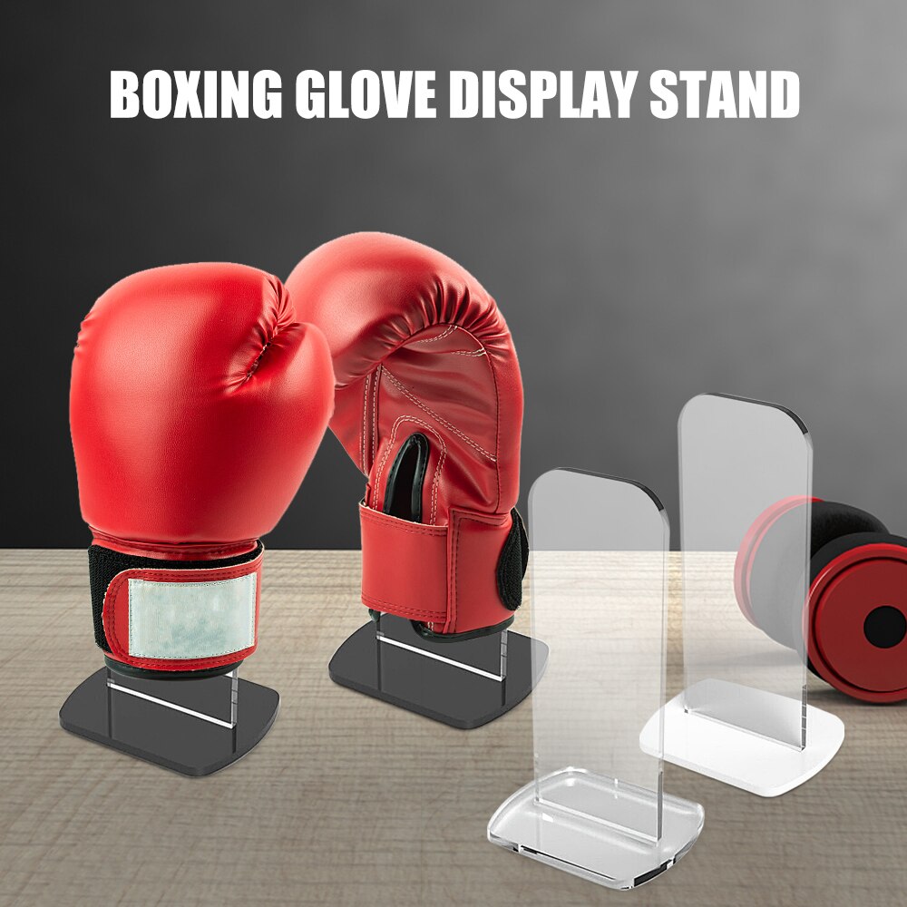 Guantes de boxeo con soporte Vertical, soporte de acrílico transparente, Vertical, autografiado