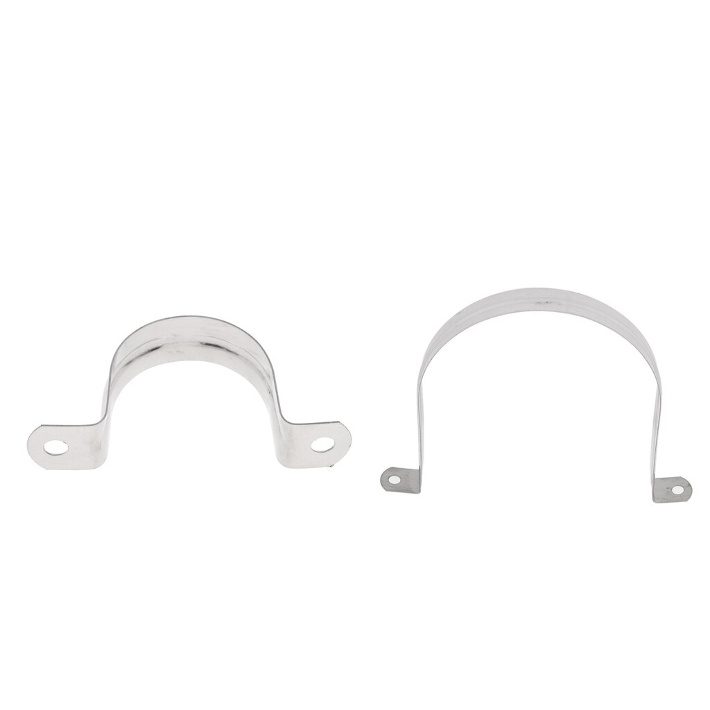 2packs Stainless Steel 304 Saddle Clip Riding Clamp Pipe Downpipe 40/120mm