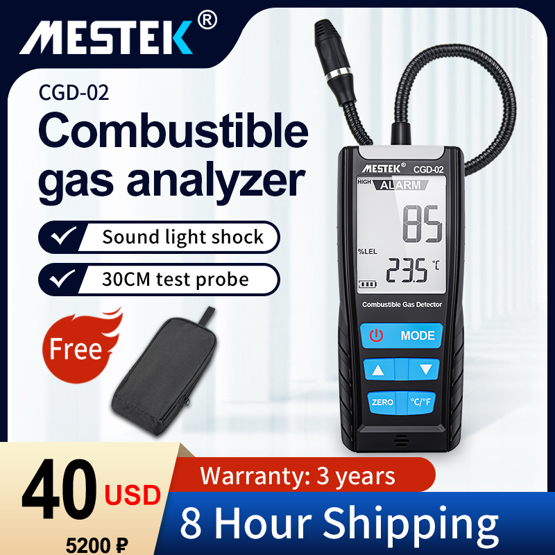 Mestek Gas Analyzer Brandbaar Gas Detector Handheld Koolmonoxide Meter Draagbare Co Gaslek Detector Gas Monitor Tester