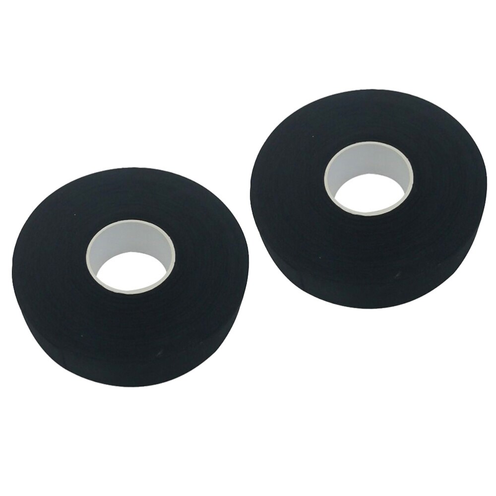 2 Pcs Hockey Stick Tape - 20M Length - Anti-Slip Sports Wrapper - Waterproof Cotton for Practice: Black