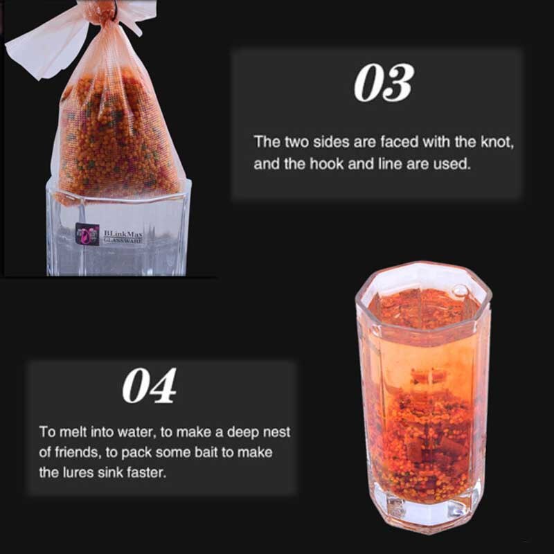 4 Sizes PVA Carp Fishing Bags Quick Water Soluble Baits Bag for Boilie Rig Solid Baits Carp Fishing Equipment Tackle Kit