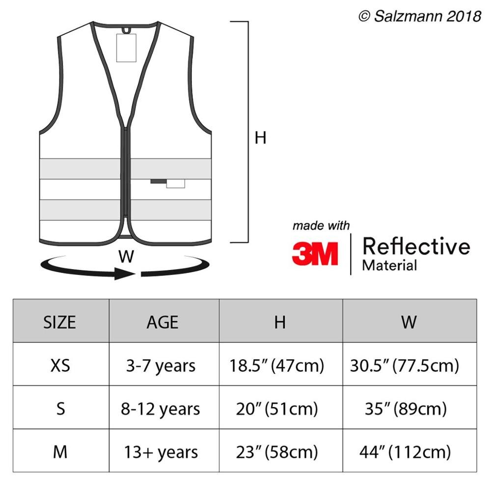 Salzmann 3 M freundlicher Sicherheit Weste, gemacht mit 3 M Reflektierende Material