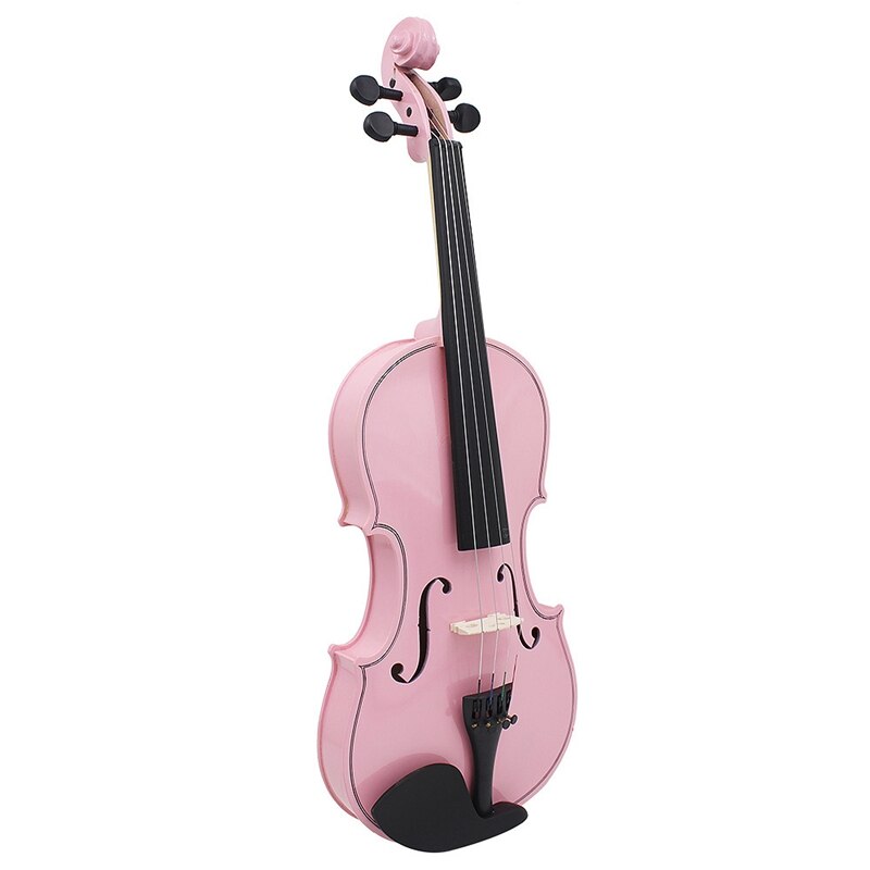 4/4 Full Size Roze Akoestische Viool Fiddle Craft Violino met Case Bow Rosin Viool voor Beginners