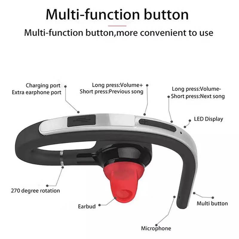 Bluetooth Koptelefoon Draadloze Hoofdtelefoon Drive Call Sport Headset Met Microfoon Handsfree Voor Alle Smartphones