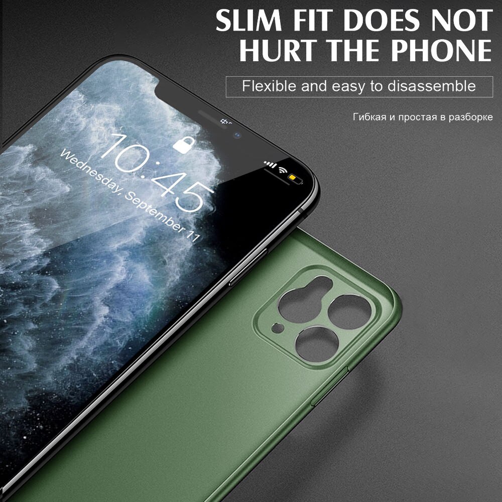 LLZ.COQUE Glass Screen Protector and Case for IPhone 11 Pro Max X XS XR 6 6S 7 8 Plus Phone Capa Full Cover Bumper Accessories