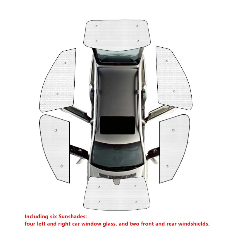 Full Cover Sunshades For Peugeot 207 Sedan 2006 Car Sun Protection Windshields Side Window Visor Accessories: Dark Grey