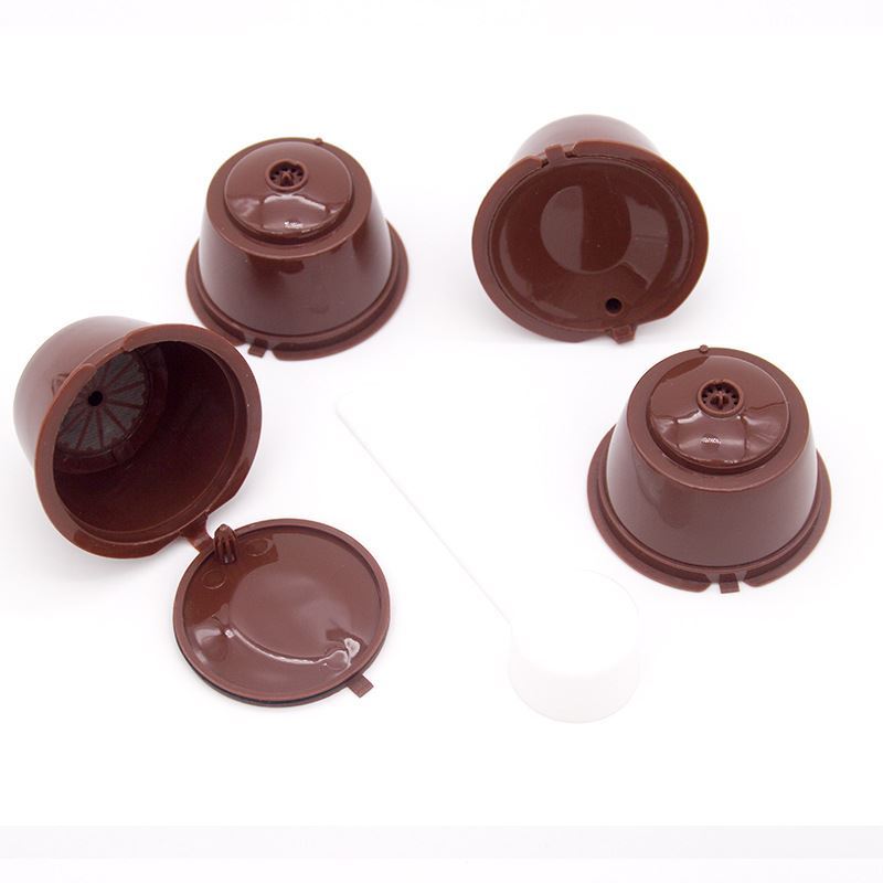 1/2 st / parti påfyllningsbara dolce gusto återanvändbara kapslar kaffekapslar plast kompatibla med nescafe genio, piccolo, esperta