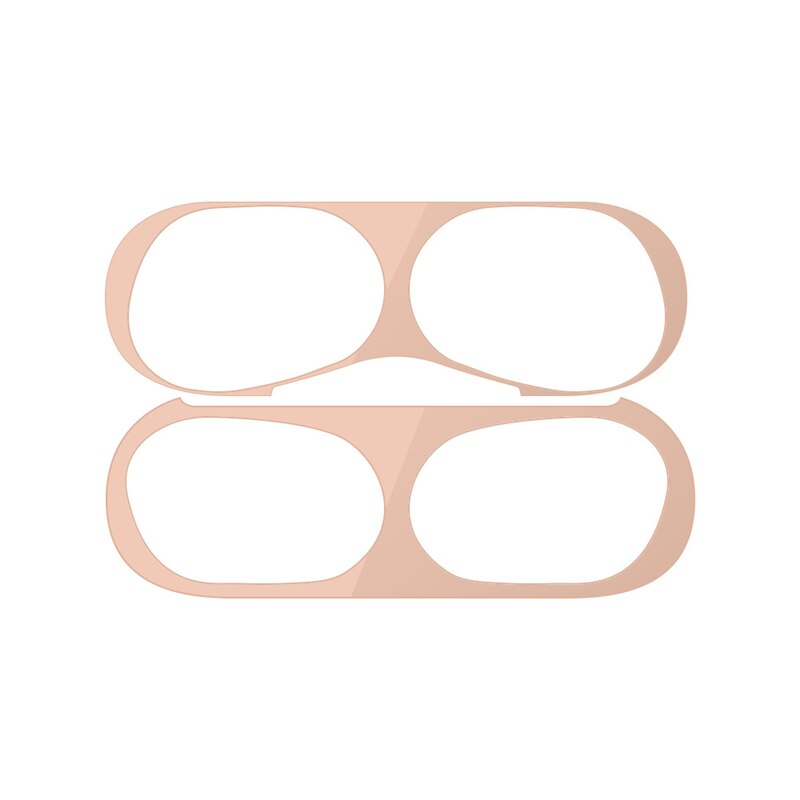 Metal Dust Guard for Airpods Pro Sticker Apple Skin Accessories Case Charging Box Protector for Airpod 3 Air Pods Airpods3 Decal: Rose Gold