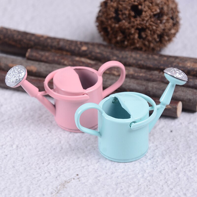 1/12 Poppenhuis Metalen Gieter Tuin Miniatuur Decoratie Voor Kinderen Kids Poppen Acces Miniatuur Meubels