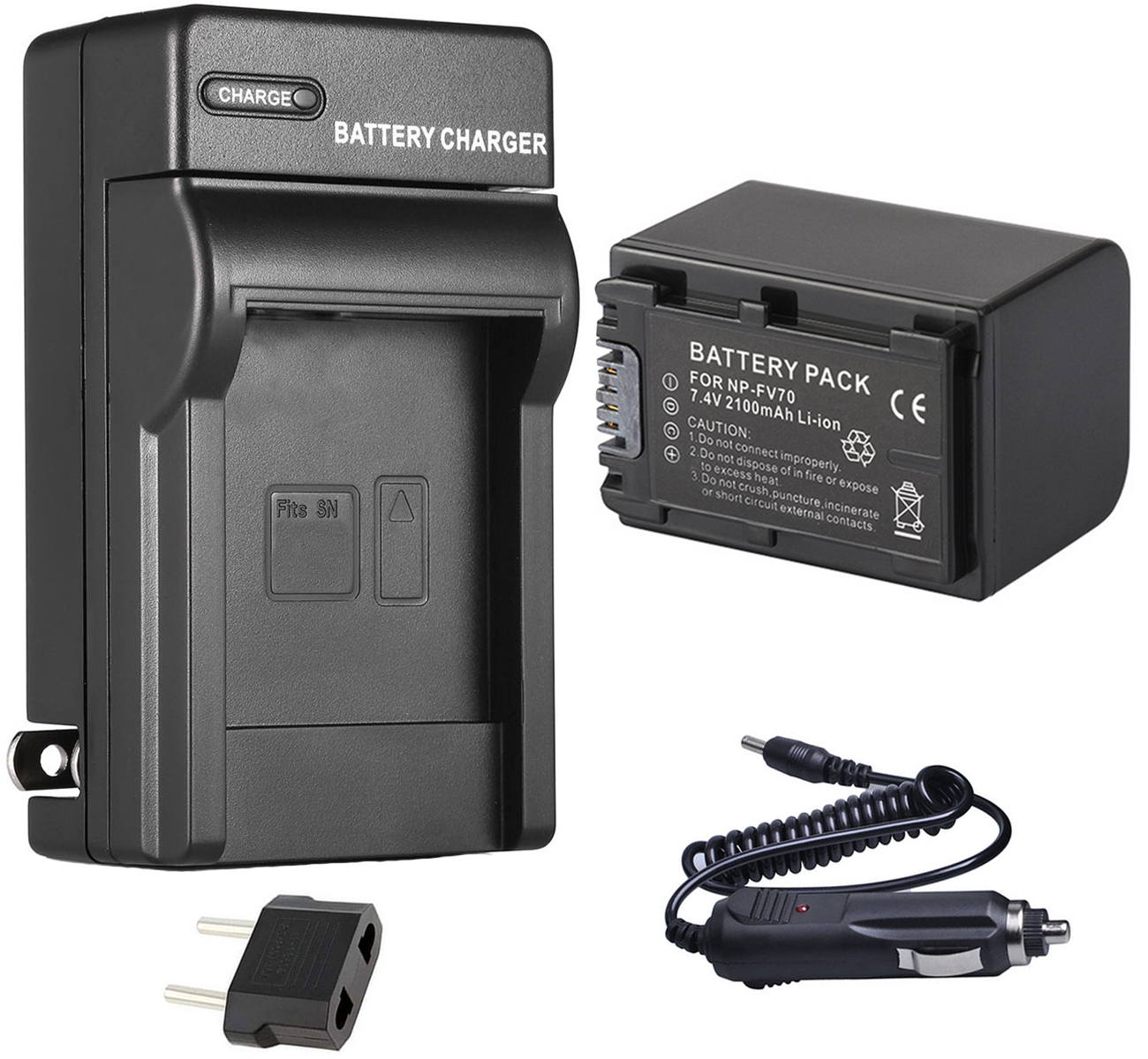 Batería + cargador USB para Sony HDR-CX620, HDR-CX625, HDR-CX630V, HDR-CX670, HDR-CX675, HDR-CX680, HDR-CX690, videocámara Handycam: Battery and ChargerB