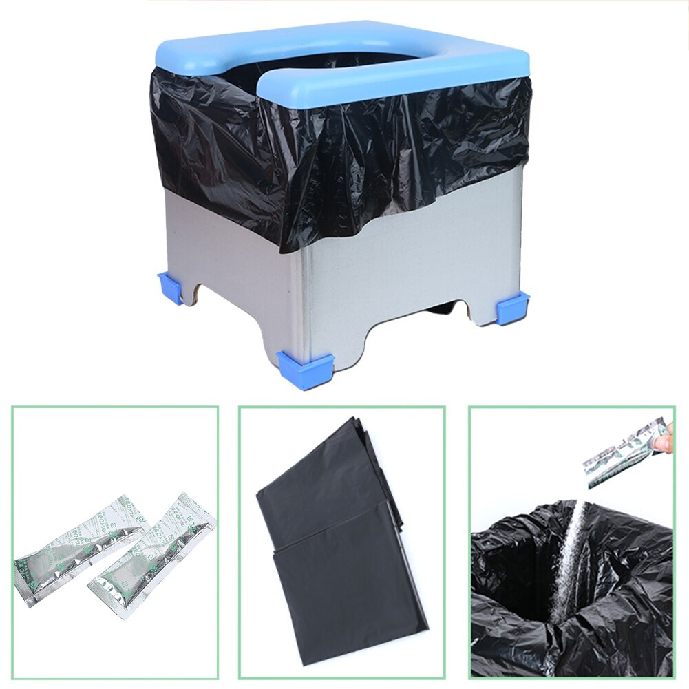 Car Portable Folding Mobile Toilet For Outdoor Emergency Camping Long-distance Travel Self-driving