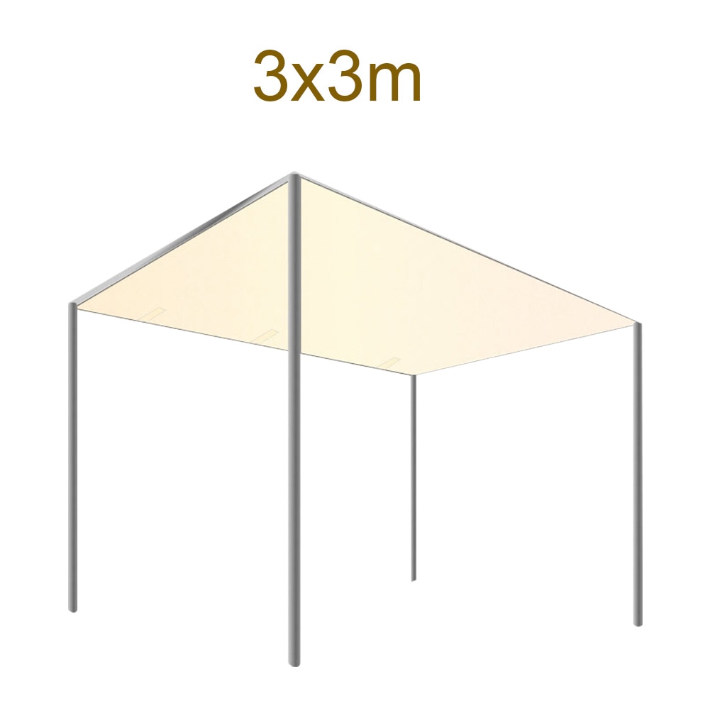 Waterproof Awning Sunscreen Canopy UV Block Outdoor Patio Backyard Sun Shade Sail Shading Decking Garden Pergola Easy Install: 3 x 3m