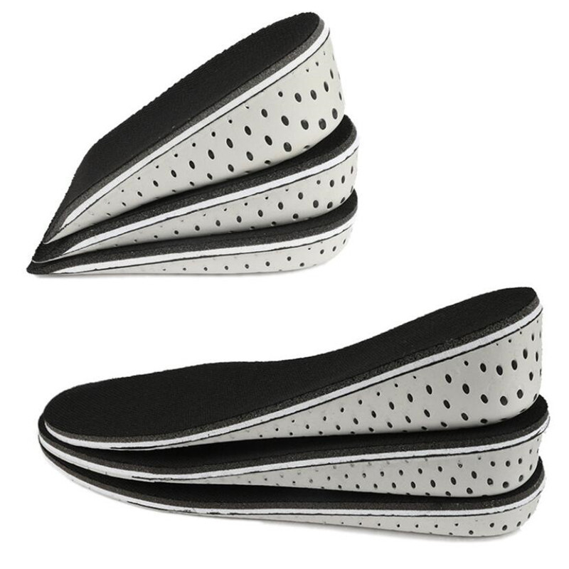 1 Pair Shoe Insoles Breathable Half Insole Heighten Heel Insert Sports Shoes Pad Cushion Unisex 2-4cm Height Increase Insoles