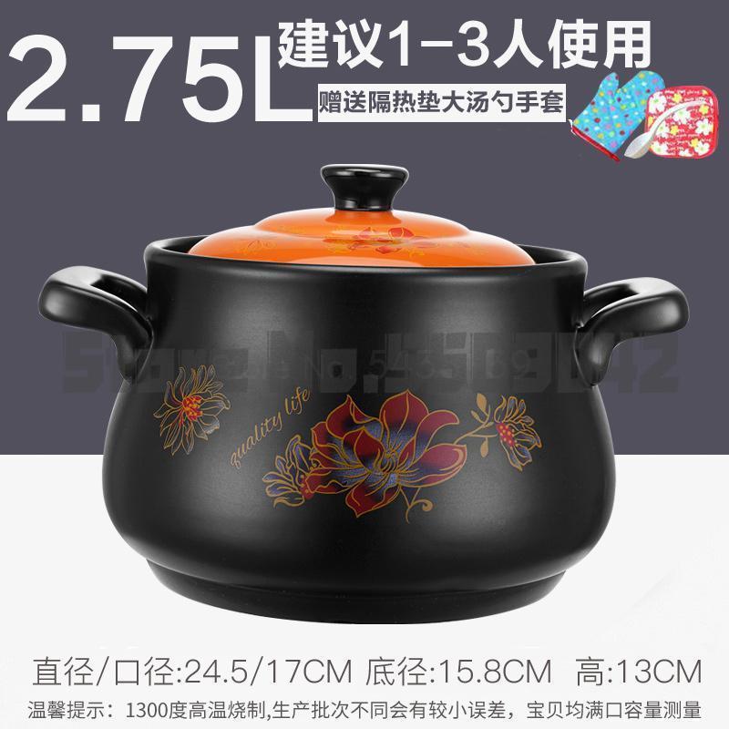 Cocotte résistant aux hautes températures bocaux soupe céramique petite Casserole faitout feu maison gaz argile riz: a3