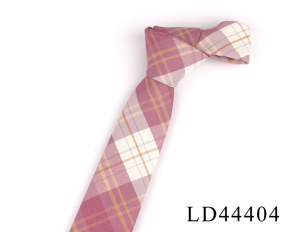 Bomulds plaid slips til mænd kvinder casua tyndt slips til bryllupsfest drenge piger jakkesæt slips slank ternet slips gravata: Ld44404