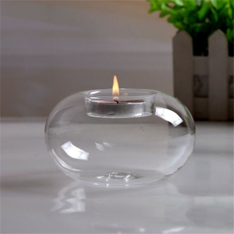 Kristallen Glazen Kaarsen Opknoping Thee Houders Kandelaar Bruiloftsfeest Dineren Home Decor Transparant Kaarsstok Romantisch Ornament