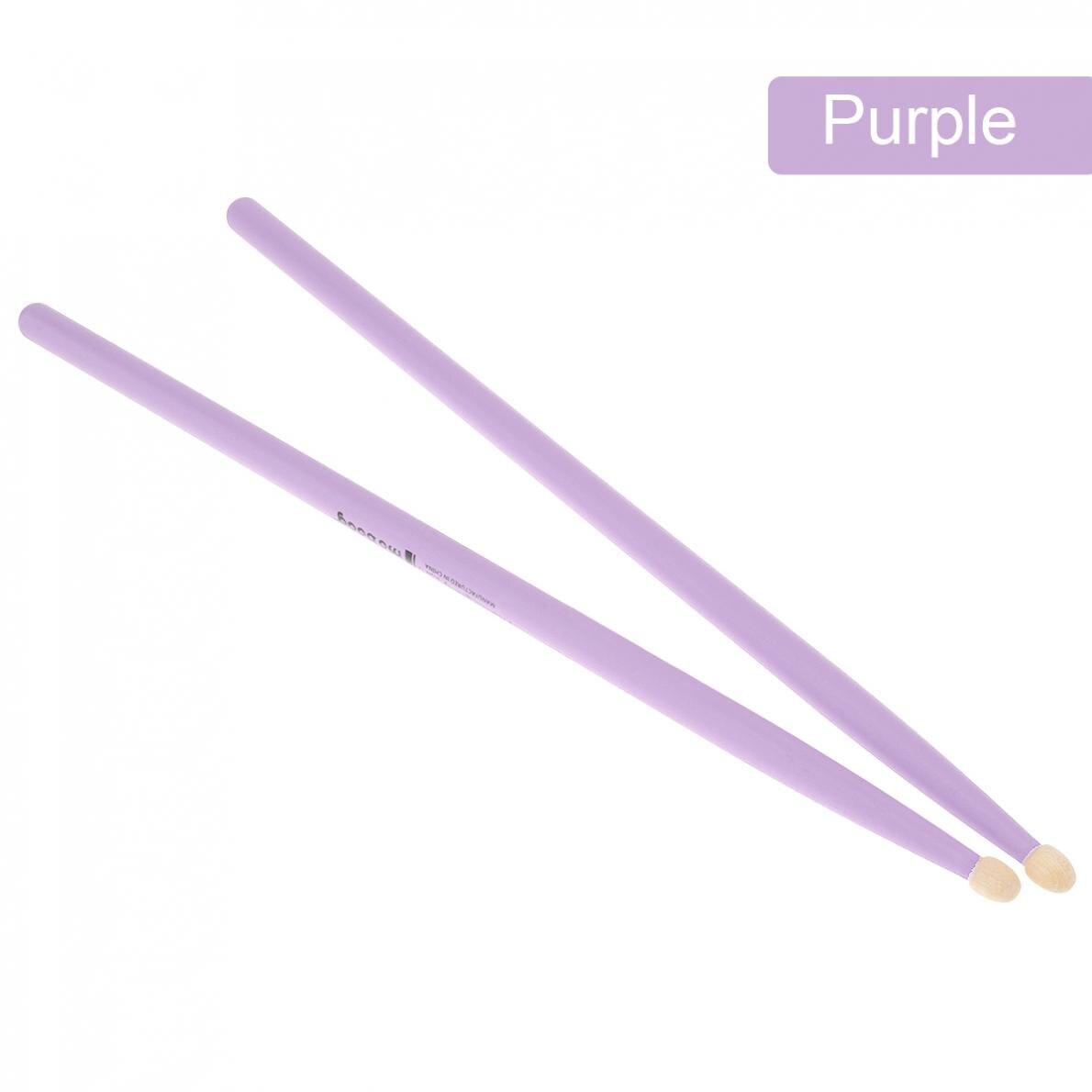 Drumsticks 1 Pair Colorful Maple Wood Drum Sticks 7A Music Band Drumsticks Percussion Instruments Musical Sticks: Purple