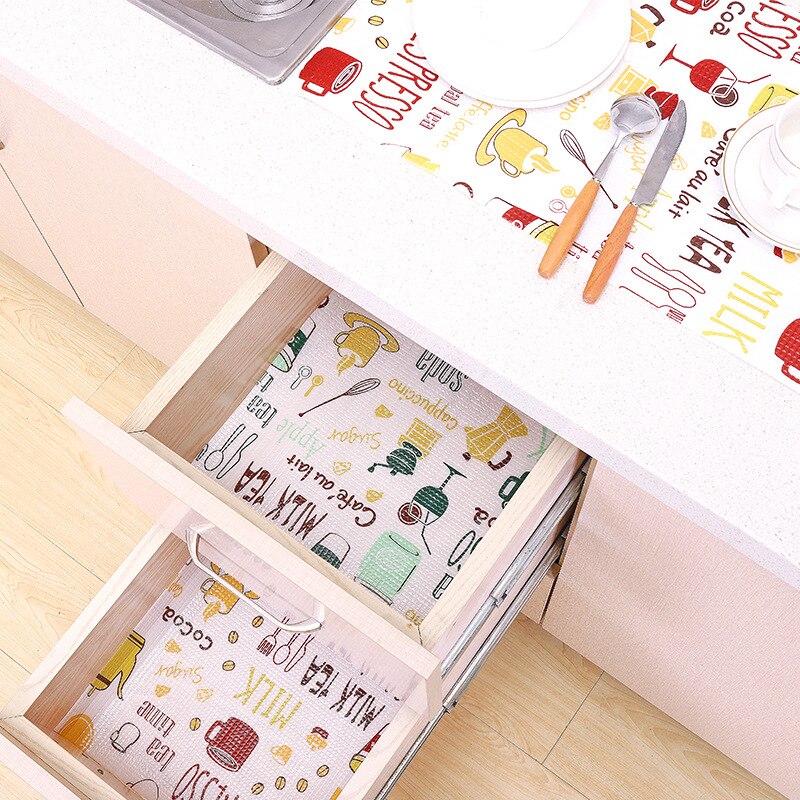 Sqinans kjøkkenbord skuff matte hylle liner kontakt papir vanntett hjem organisering garderobe pad sko skap matte