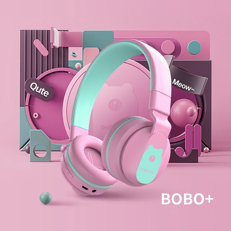 Cuffie senza fili cuffie professionali per bambini 85db pieghevoli con supporto per bambini e adulti modalità TF carta Radio FM cablata