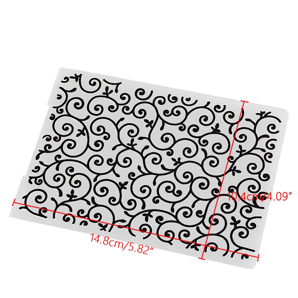 Heart Flower Lace Leaves Plastic Embossing Folders Stencils Template for DIY Paper Cards Album Scrapbooking Decoration: vine