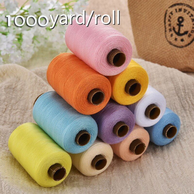 Mix 24Colors/Set Spool Sewing Thread 1000Yard/Roll Industrial Sewing Thread Machine Threads Sewing Accessories