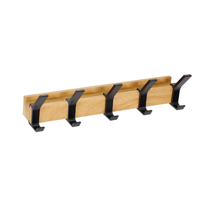 Nordischer Wandgarderobenständer mit beweglichen 5-Haken, Aluminium-Kleiderstange für Hütte, Handtuch, Roben, HolzbüGel, Perchero-Möbel: Ursprünglich Titel