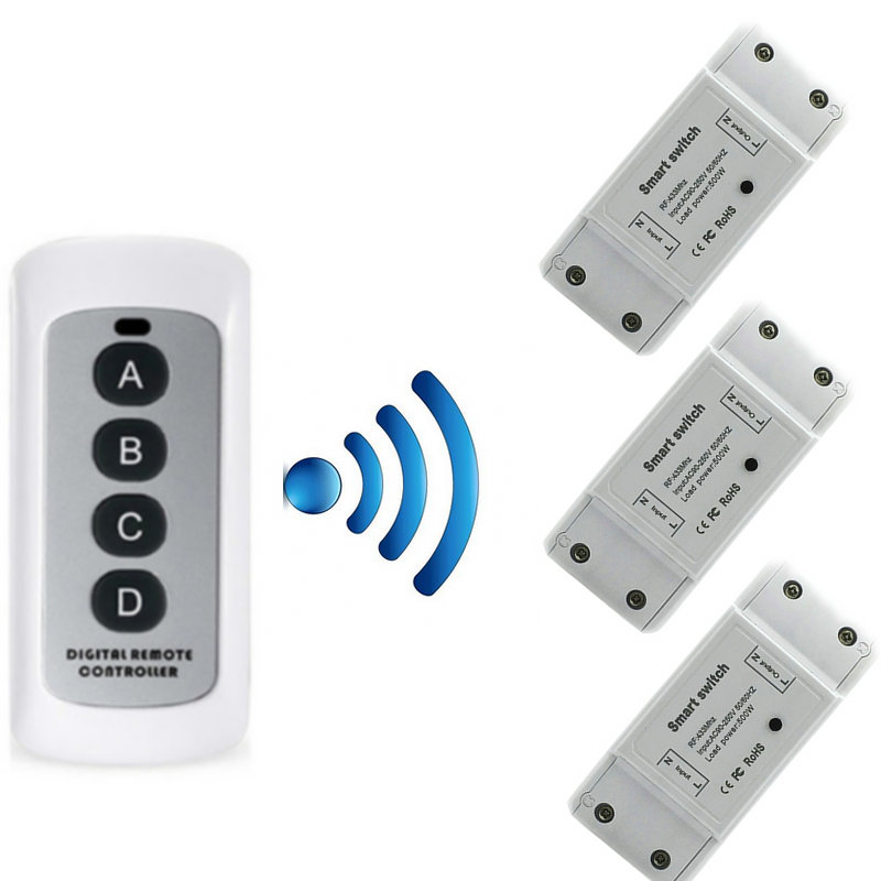 Smart Home RF433 Remote Control Switch Transmitter Receiver Smart Switch for Home Modification Relay Receiver Module Switch