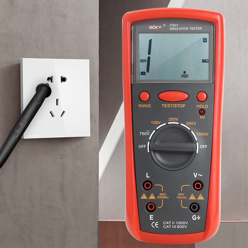 IT811 Auto-Variërend Isolatie Weerstand Meter Digitale Megger Ohmmeter Isolatie Tester Lcd Isolatie Meting Gereedschap