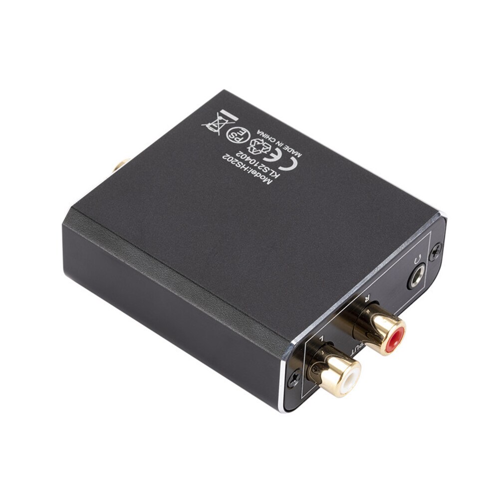 192kHz Digital to Analog Audio Converter DAC Digital Coaxial Optical Toslink to Analog 3.5mm Jack RCA (L/R) Stereo Audio Adapter