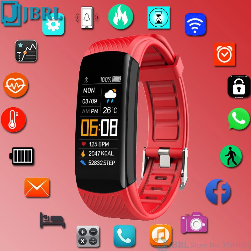Meisjes Jongens Digitale Horloge Ecg Kids Digitale Horloge Kinderen Digitale Klok Tieners Android Ios Body Temperatuur IP67 Waterdicht