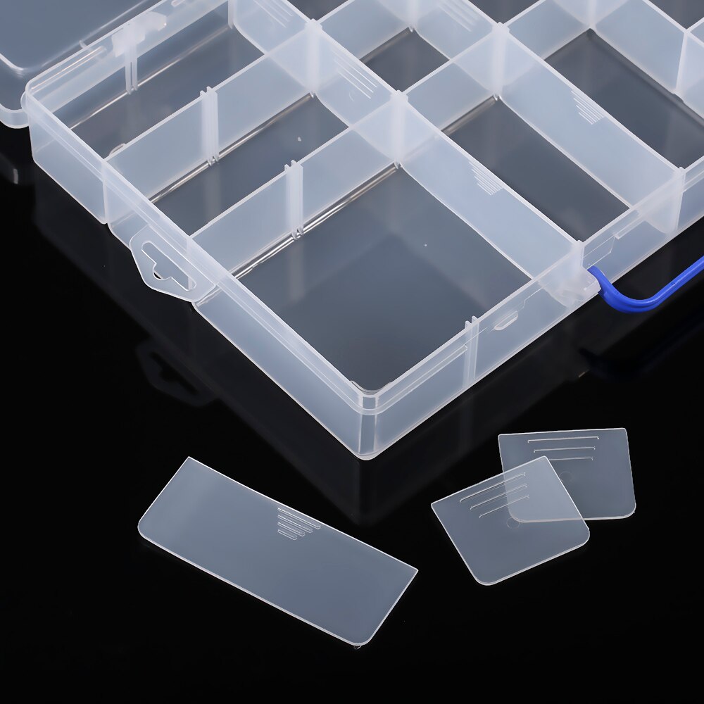 Adjustable Dividers 20 Compartment Slot Plastic Storage Box Organizer Jewelry Tools Electronic Components Container