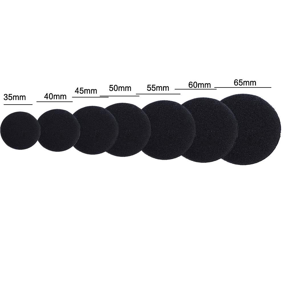 Reemplazo suave 35mm 40mm 45mm tapa de auriculares 50mm 55mm 60mm 65mm tapones para los oídos tapa almohadilla de espuma para auriculares almohadillas para los oídos de espuma de esponja