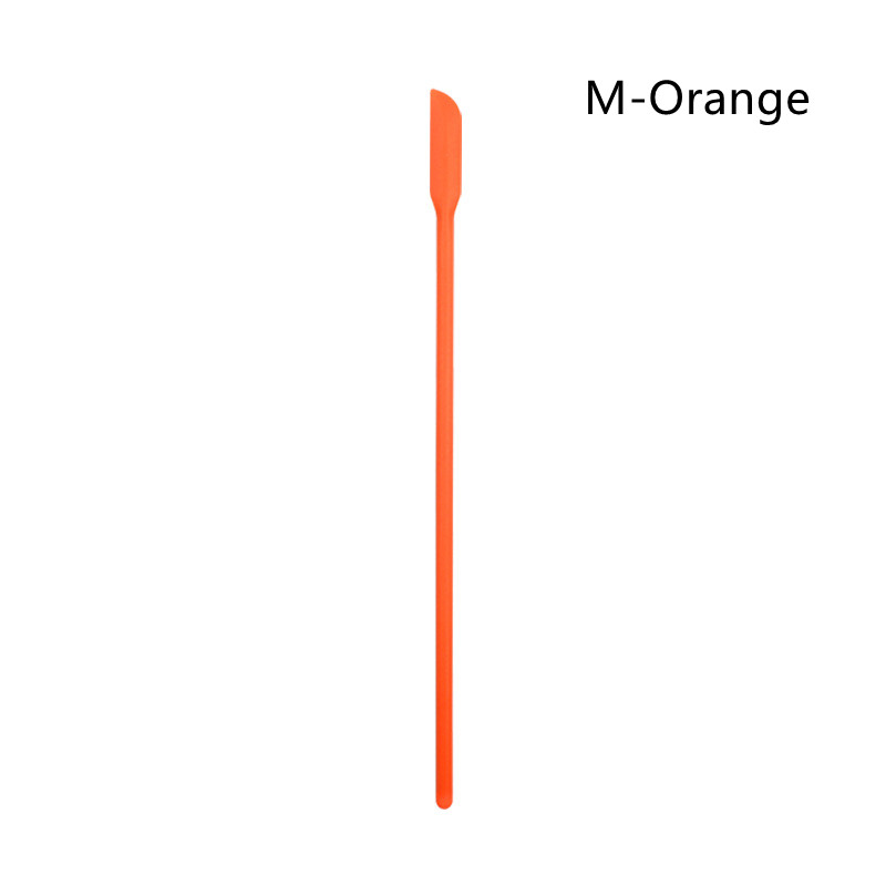Mini spatule à pointe grattoir pour bouteille de maquillage, pour gâteau au beurre, Surface lisse, outil de cuisson, cuillère à mélanger le miel, 1 pièce: M-Orange