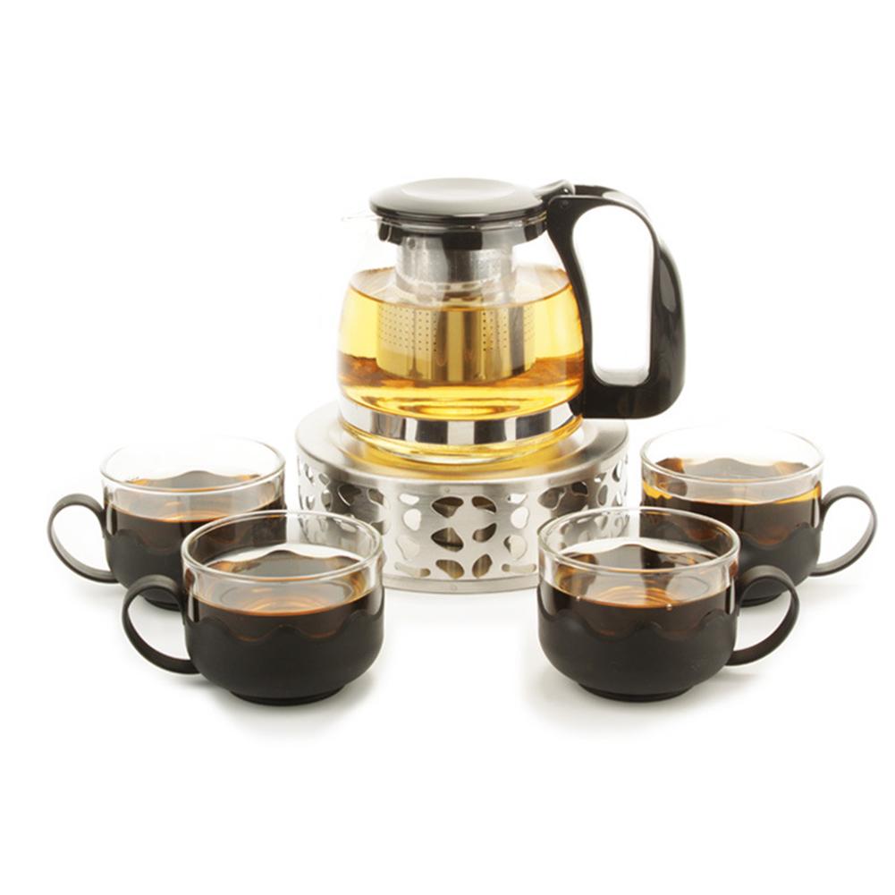 Bärbar tevärmare tehållare i rostfritt stål ljusvärmare teljushållare kaffevärmare värmebas tekannahållare