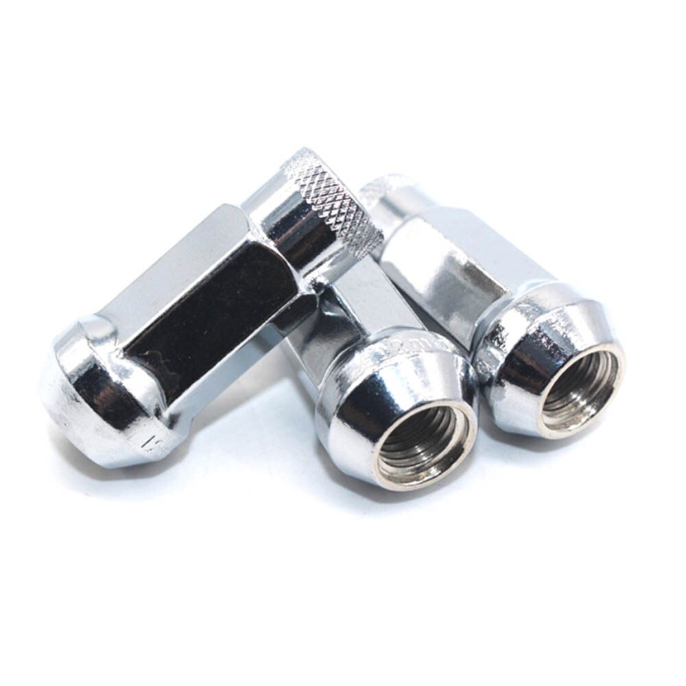20Stck Rennen Rad STAHL MUTTERN ERWEITERT RÄDER Tuner schleppen Nüsse offen Ende: Silber / M12x1,