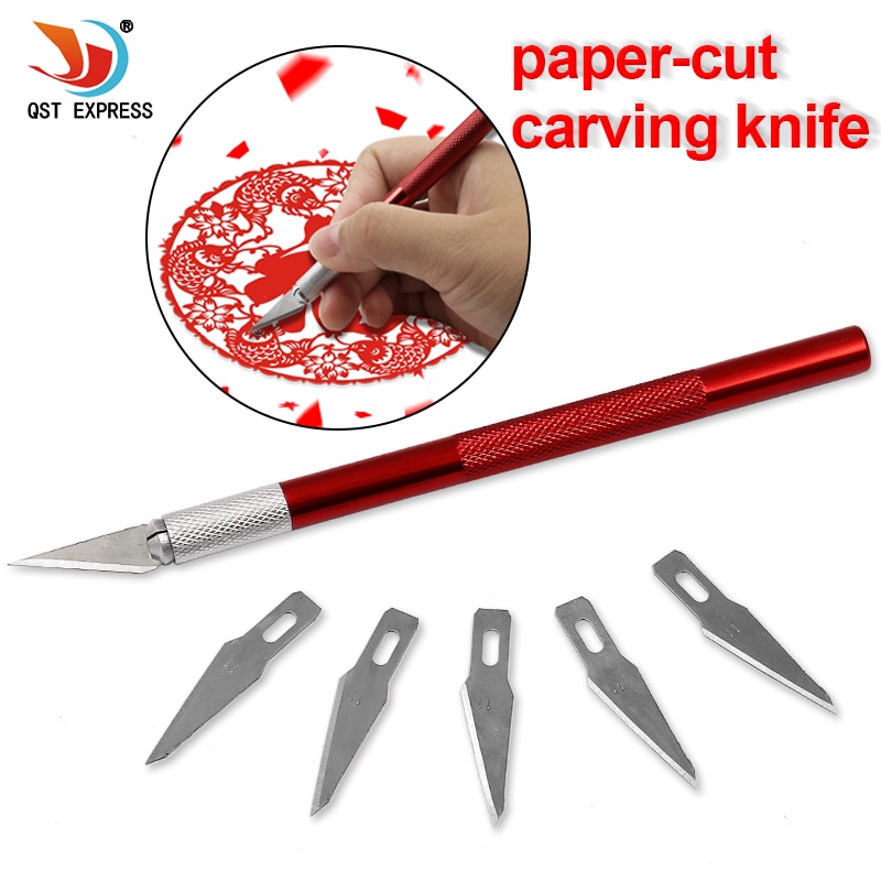6 knive håndværk kunstgravering diy cutter sæt model reparation multipurpose skulptur skalpel udskæring kniv