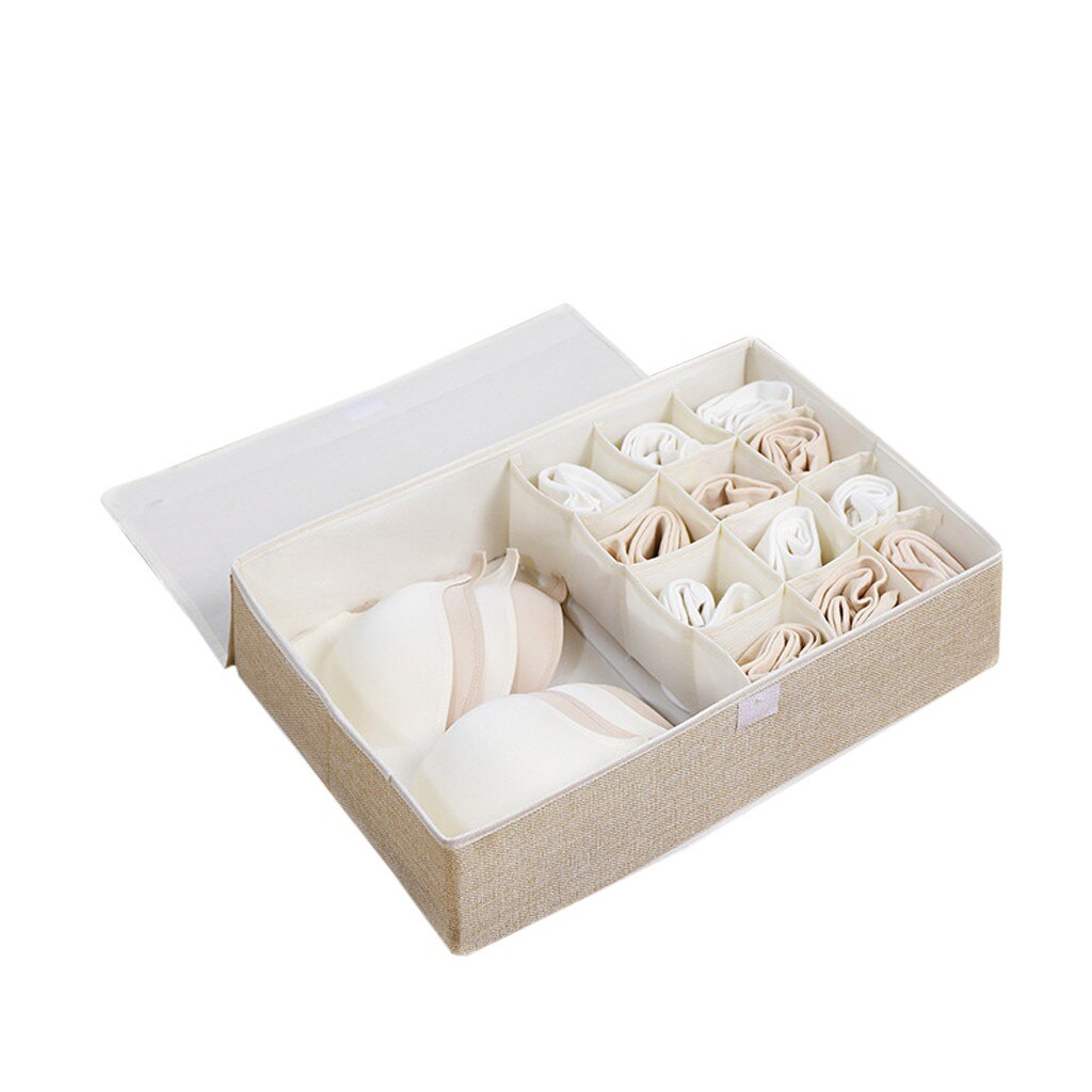 Clothes organizer Storage Box rangement Foldable Closet Organizer For Bra Underwear Drawer Divider organizador maquillaje: A