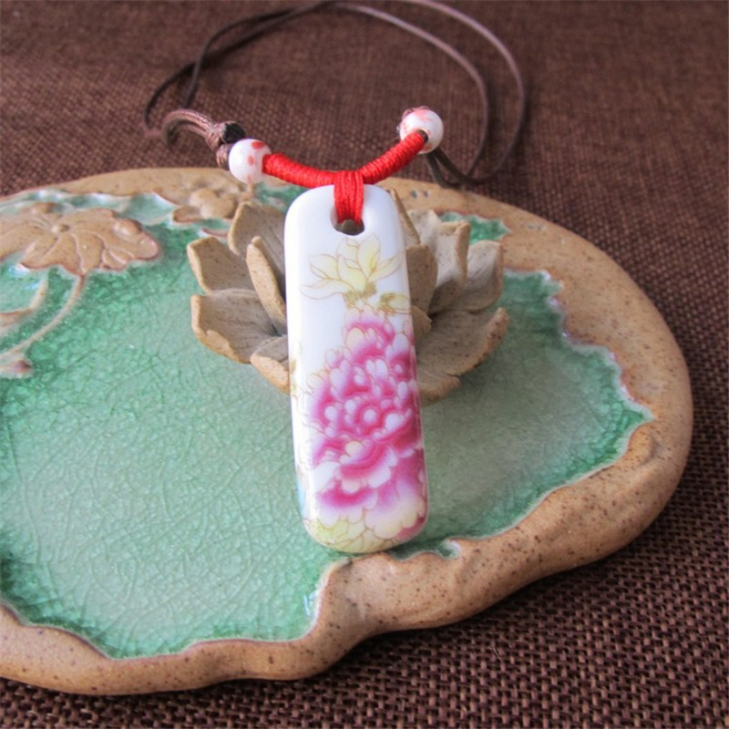 Blue And White Porcelain Ceramic Necklace Ceramic Beads Neckalce artware Antique Necklaces &amp; Pendants For women: 4