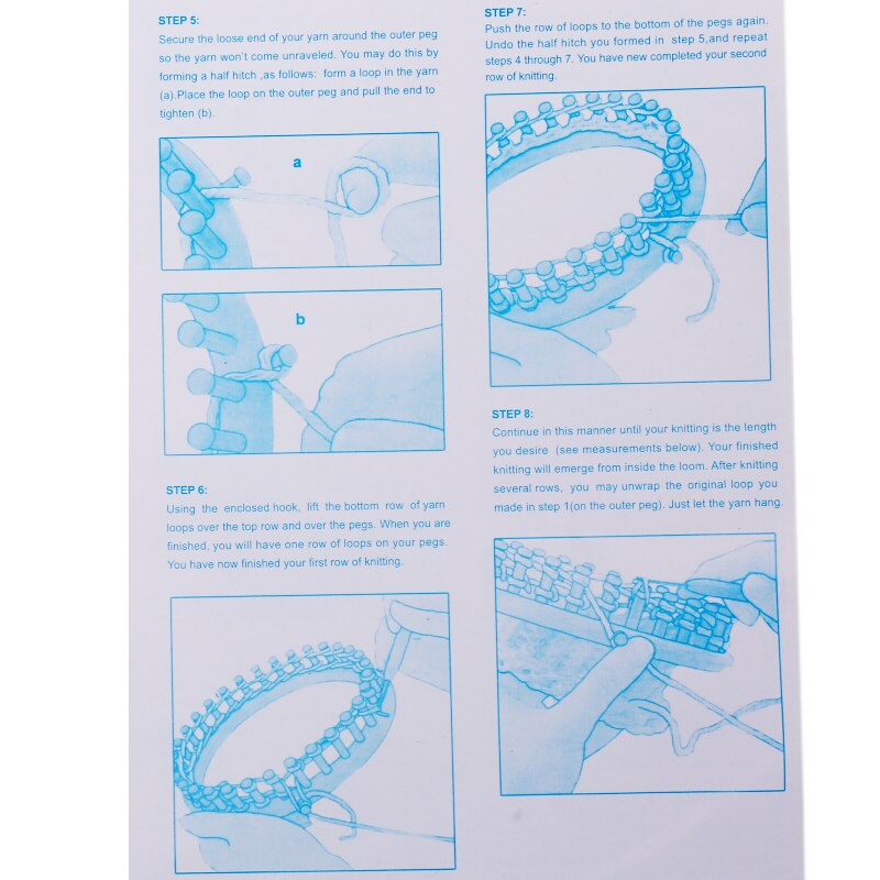 Plastic Round Knitting Looms Yarn Needle Knitter Set Sock for Scarf Hat Sweaters DIY Manual Weaving Knitting Craft Tools 1 set