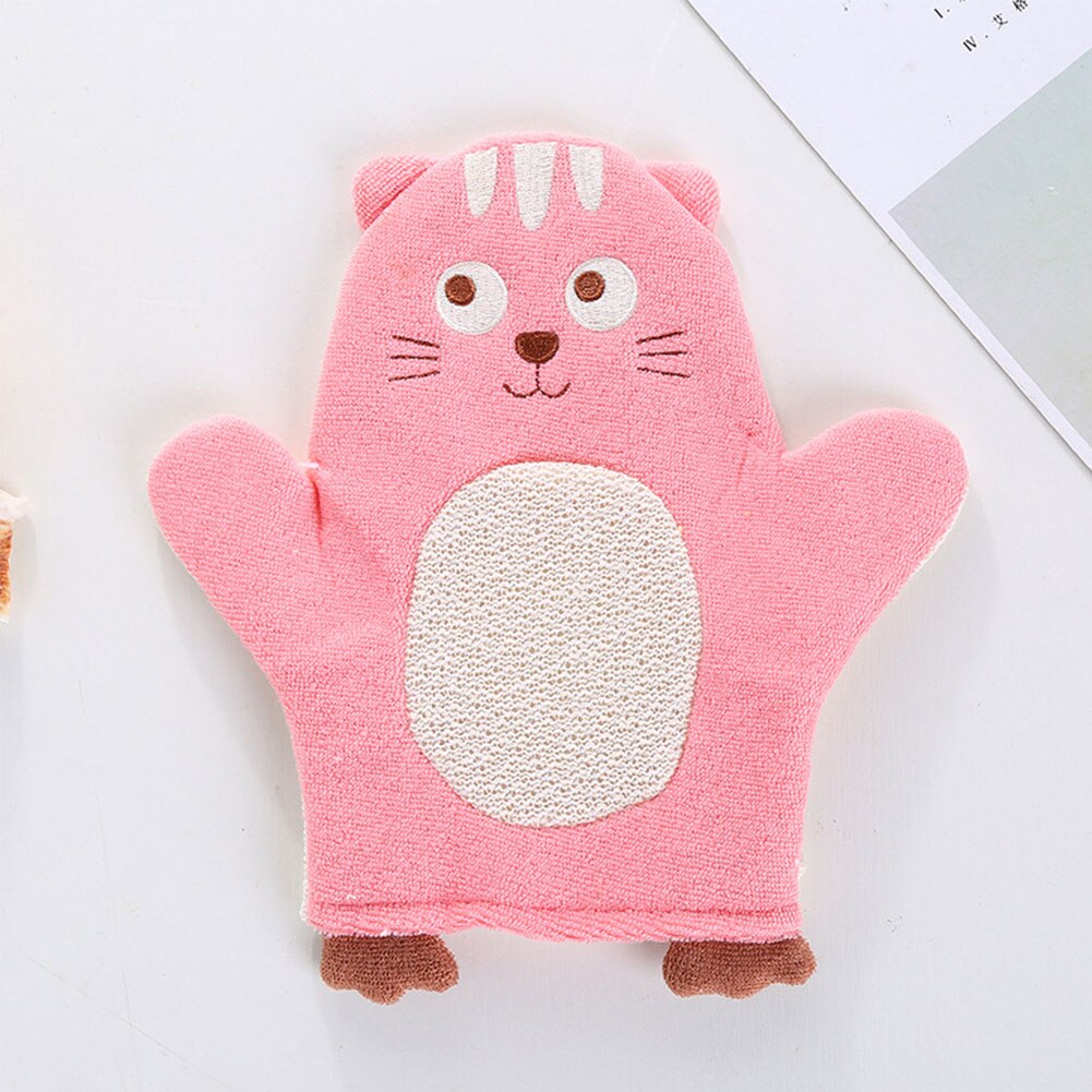 Toalla de algodón dibujos animados baño esponjas frotar guantes ducha cepillo lindo bebé Super suave
