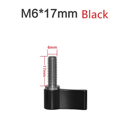 Jadkinsta Locking Screw Adapter 17mm 23mm Length M6 M5 Thread Clamping Screw Holder L Shape Wrench Spanner Camera Accessories: M6 17mm black