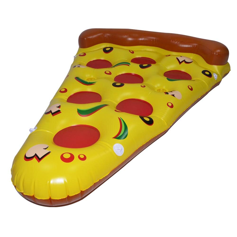 JIAINF Aufblasbare Nette Pizza form getränke float Reihe Dreieck schwimmen float tasse halter party spielzeug wasser matratze für getränke tassen