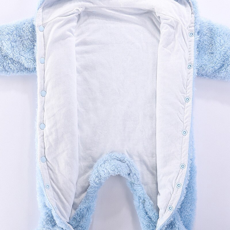 Baby Winter Warme Dikke Rompertjes Jongens Meisjes Fleece Jumpsuit Met Capuchon Zachte Mooie Jassen Pasgeboren Baby Body Suits