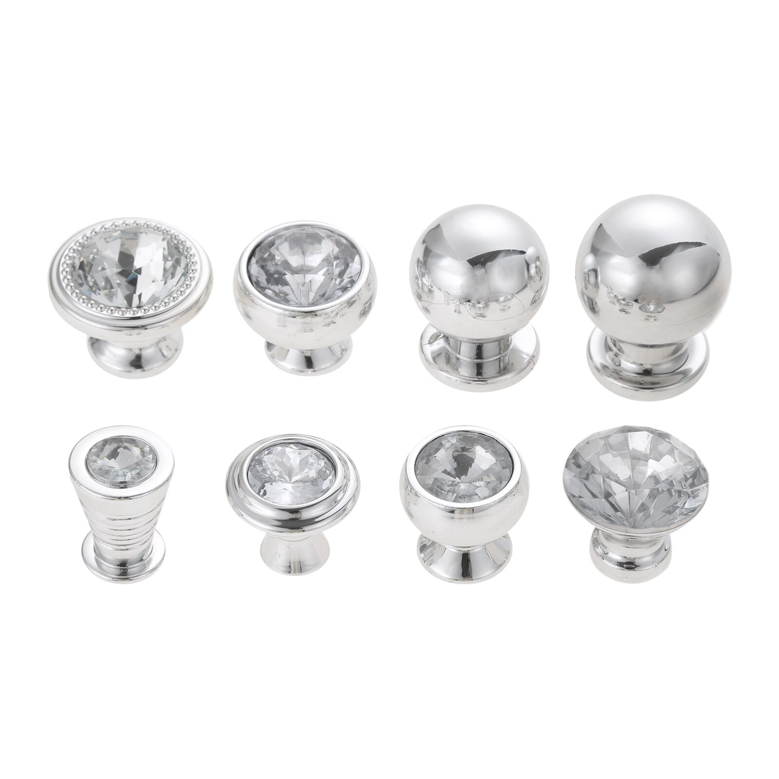 1Pc Clear Diamond Vorm Knop Enkele Poort Pull W/Schroef Plastic Crystal Gem/Bal Vorm Handvat Meubels lade Kast Kledingkast