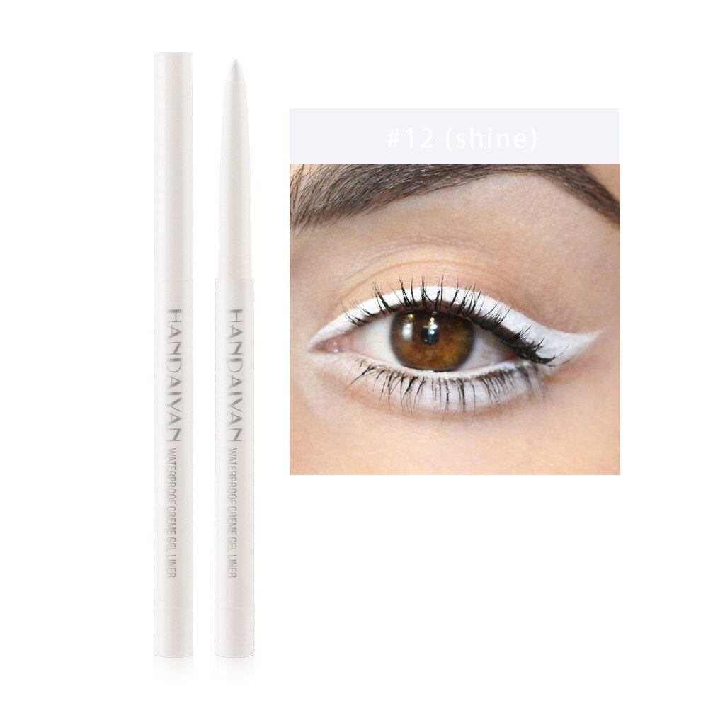 20-farbe Farbige Eyeliner Kuli Wasserdicht Perlglanz matt Lange anhaltende Eyeliner Gel Stift Auge Flüssigkeit Stift Lidschatten kosmetik: 12