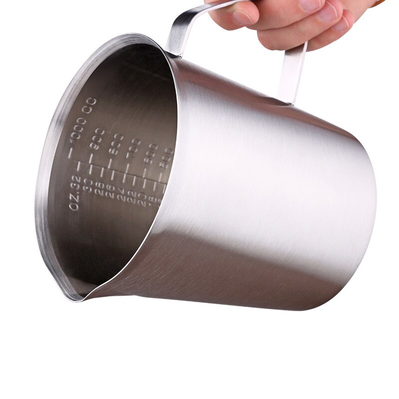 Rokene Rvs Pitcher Melk Opschuimen Jug Productie Van Cappuccino Melk Thee Koffie Melk Cup Melk Opschuimen Jug