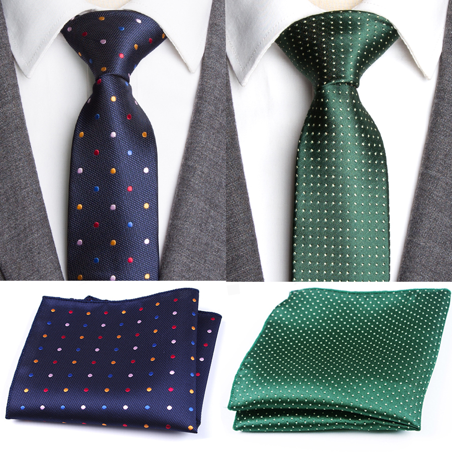 XGVOKH – ensemble de cravates pour hommes, nouvelle , cravate Hanky, points rayés, cou, cravate Slim, accessoires pour mariage, fête sociale